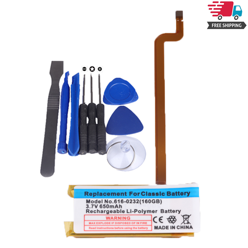 New Replacement 650mAh Liion Thin Battery for Apple iPod Classic 7th