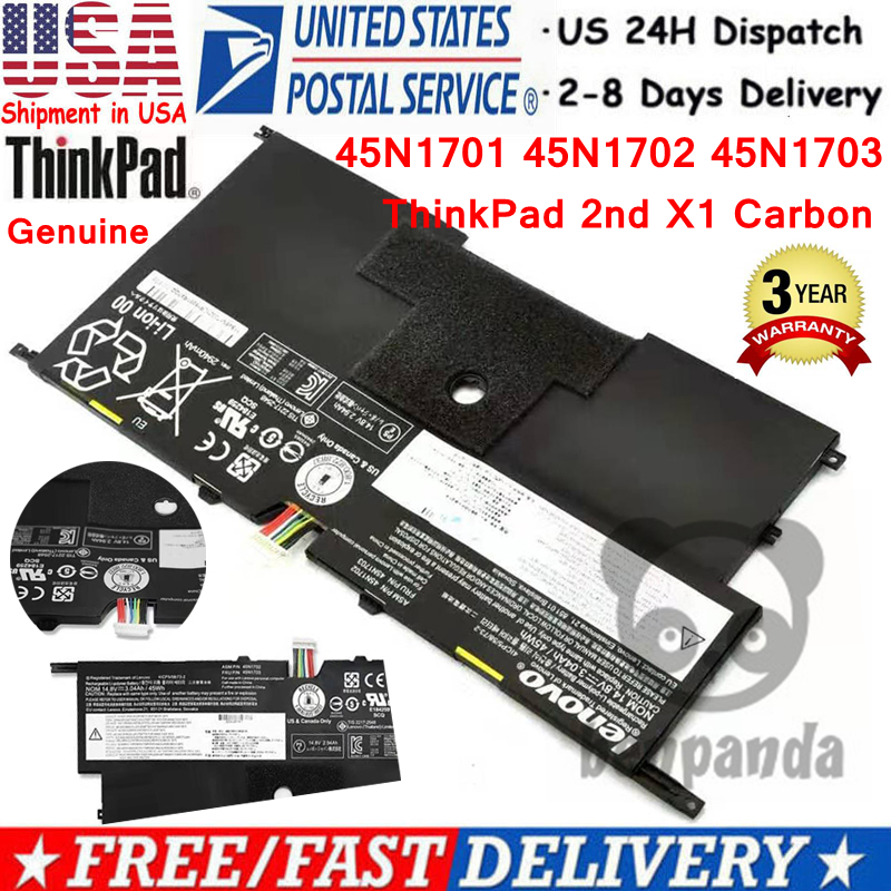 Genuine 45N1701 45N1702 45N1703 Battery For Lenovo ThinkPad X1 Carbon ...