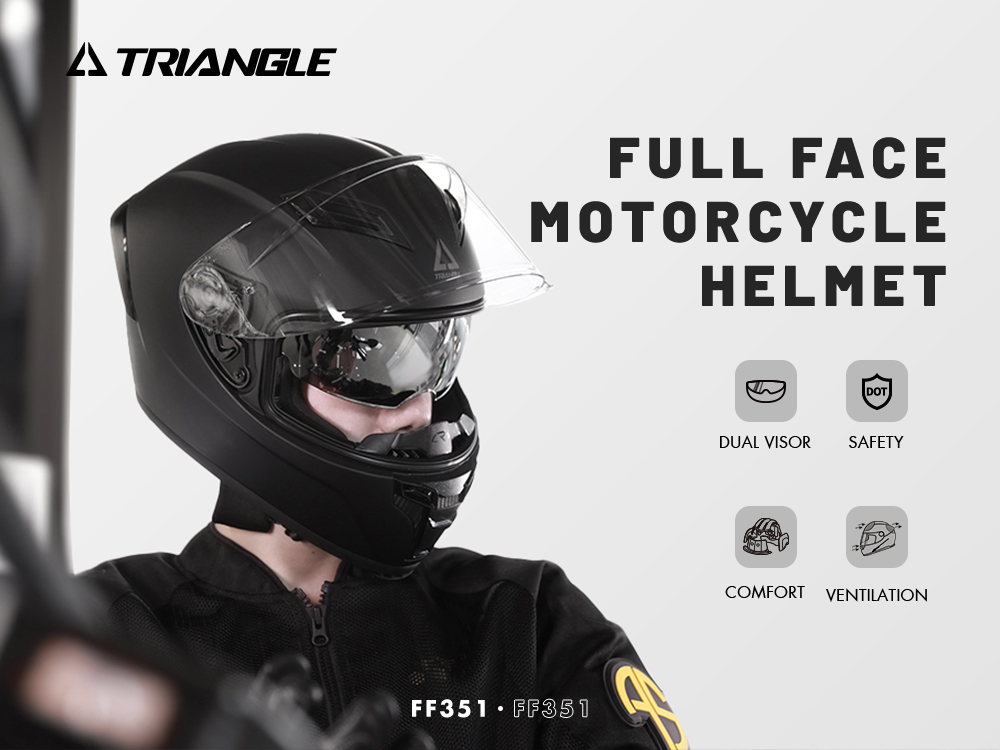 TRIANGLE Full Face Motorcycle Helmets Dual Visor for Street TRIANGLE Full Face Motorcycle Helmets Dual Visor for Street
