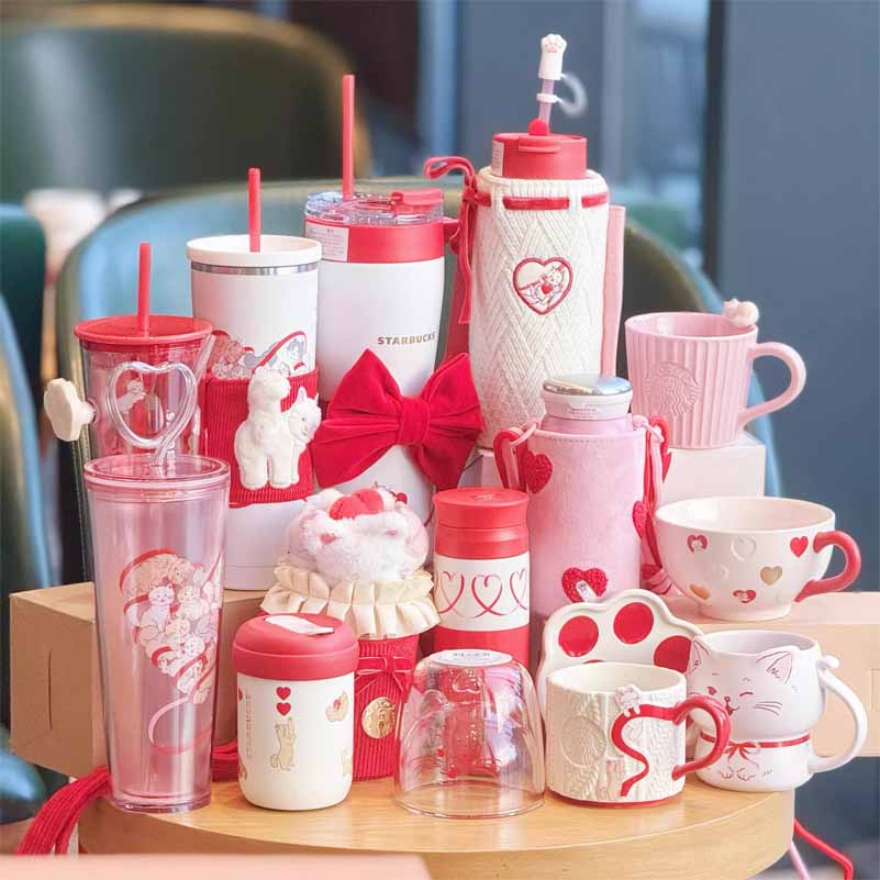Starbucks China 2024 Valentine'Day 19oz Double Drink SS Tumbler