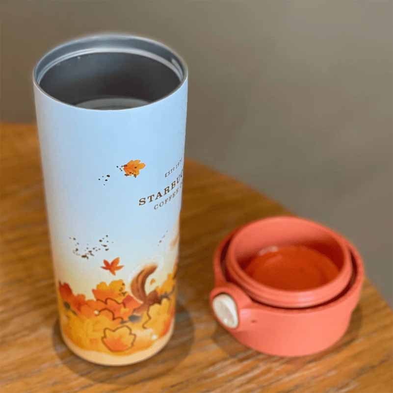 Authentic Starbucks China 2022 Autumn Fox And Maple Leaves 16oz SS