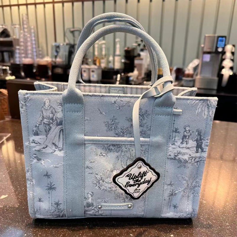 韓国スタバ★[24サマー] French Summer Picnic Tote Bag 2WAY 韓国スタバ☆[24サマー] French Summer Picnic Tote Bag 2WAY