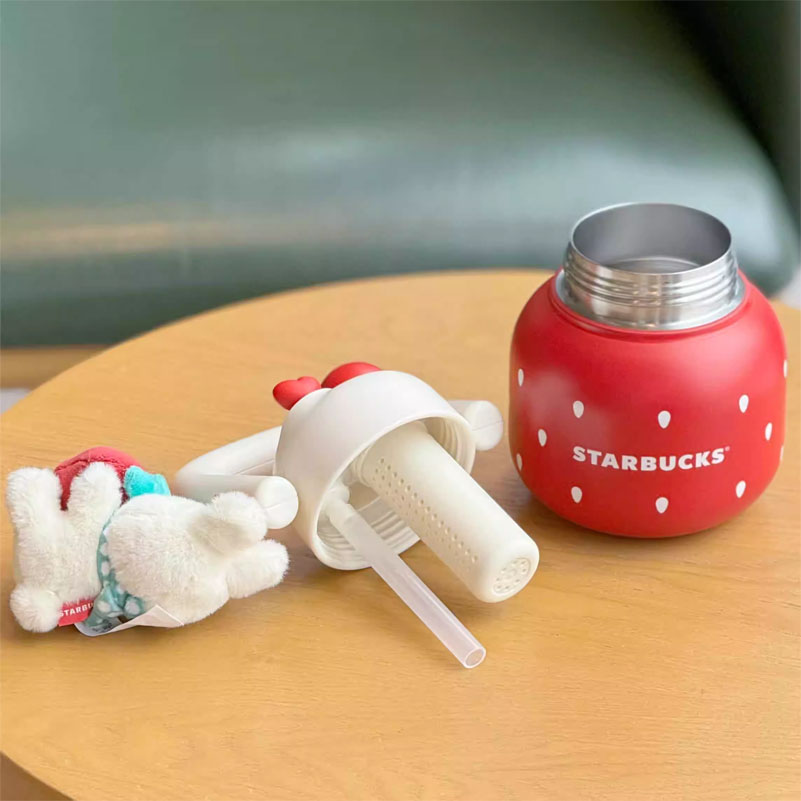 New Starbucks China 2024 Winter Strawberry Rabbit 22oz SS Tumbler