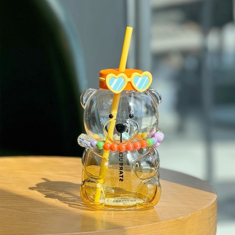Authentic Starbucks China 2025 Tropical Ambience 25oz Bear Glass