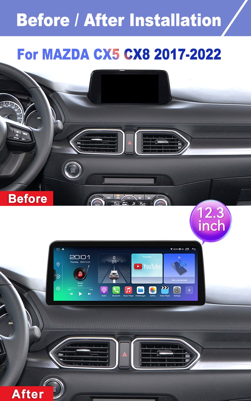 令和5年17スーパーグレートCarPlay Toyota Landcruiser 2002 CARplay & Android auto Upgrade with