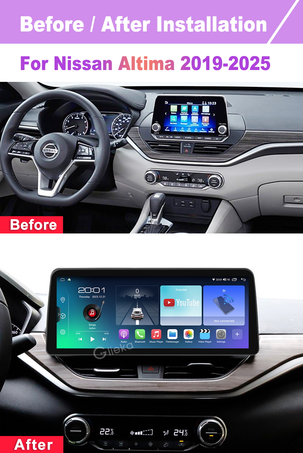 12.3 inch Screen Android Car Radio For Nissan Altima 2019