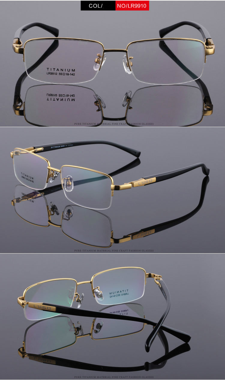 Pure Titanium Glasses Frame Men 2019 Prescription Eye Glasses For Men ...