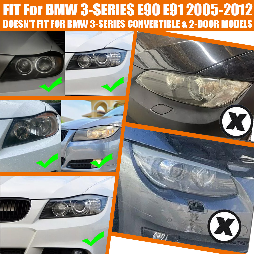 2005-2012 BMW 3 Series E90 E91 Pair LED Headlight Assembly | Xenon