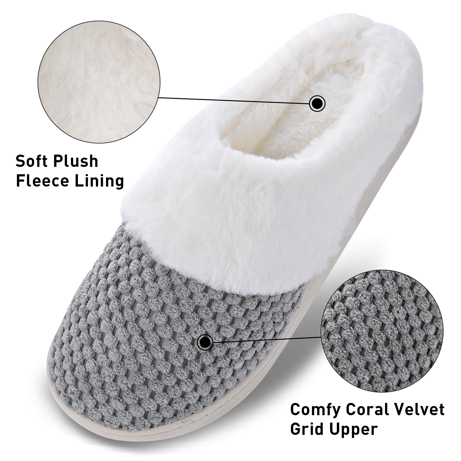 memory foam fur slippers