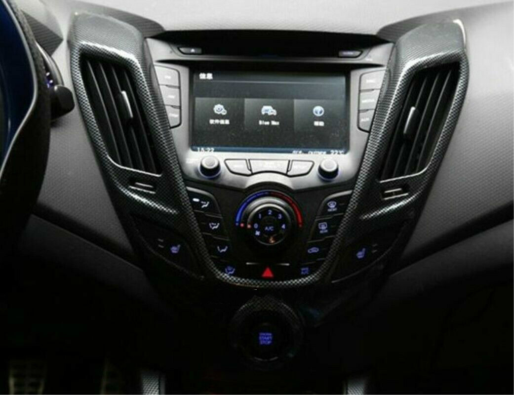 15PCS Carbon fiber style interior kit trim For Hyundai Veloster 20112016 eBay