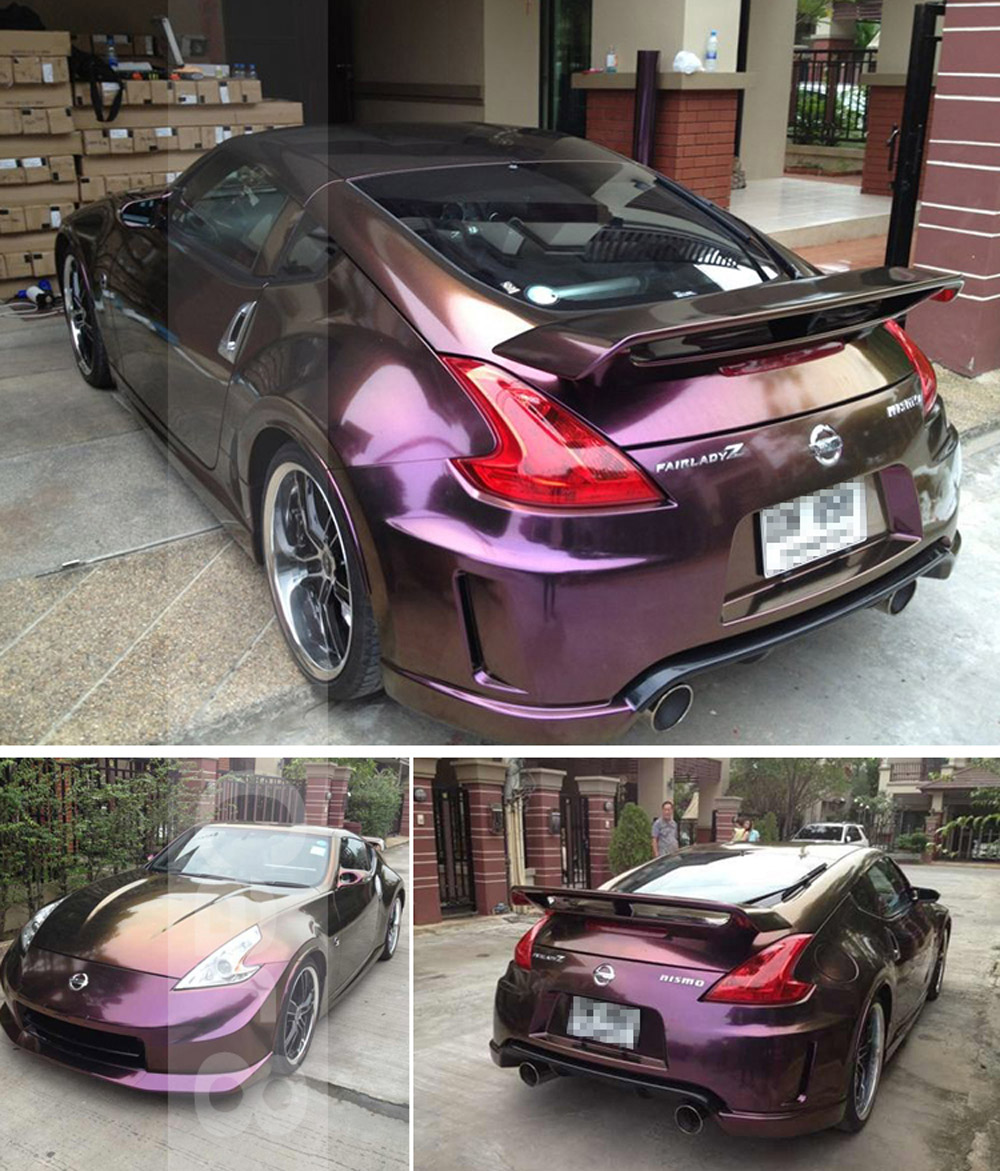Chameleon Car Wrap Cost - Blue-Green Chameleon Wrap on Mercedes E-Class