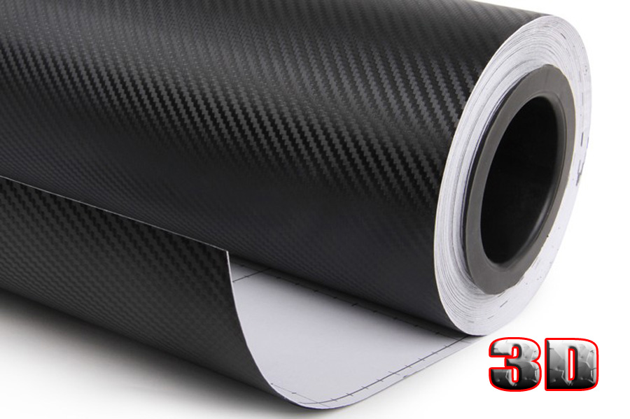 DIY Adhesive Vehicle Glossy Black 2D Carbon Fiber Vinyl Tape Wrap Sticker CB