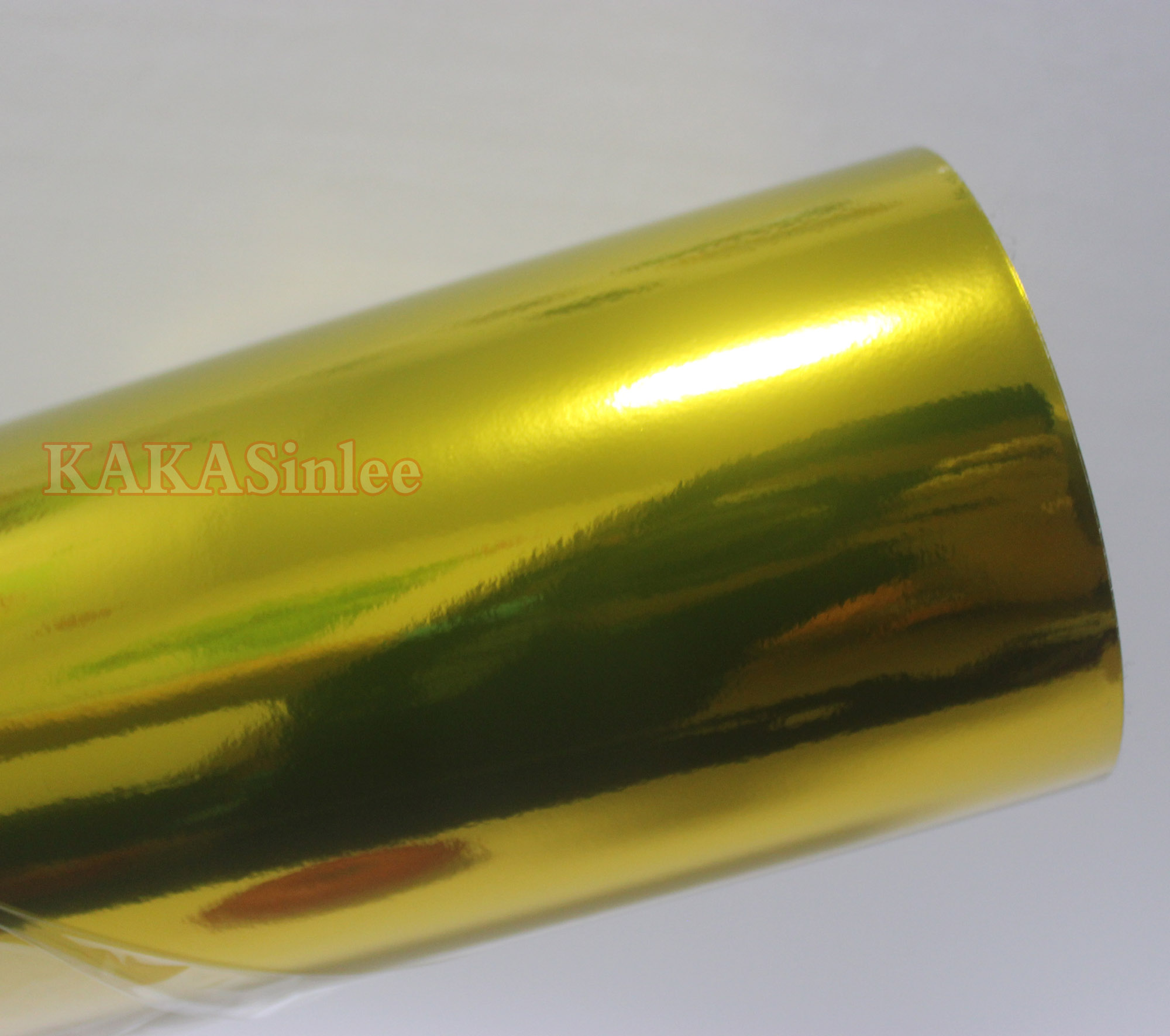 48x60 Gold Chrome Mirror Vinyl Wrap Roll - 4ft X 5ft Stretchy Film Decal For Cars