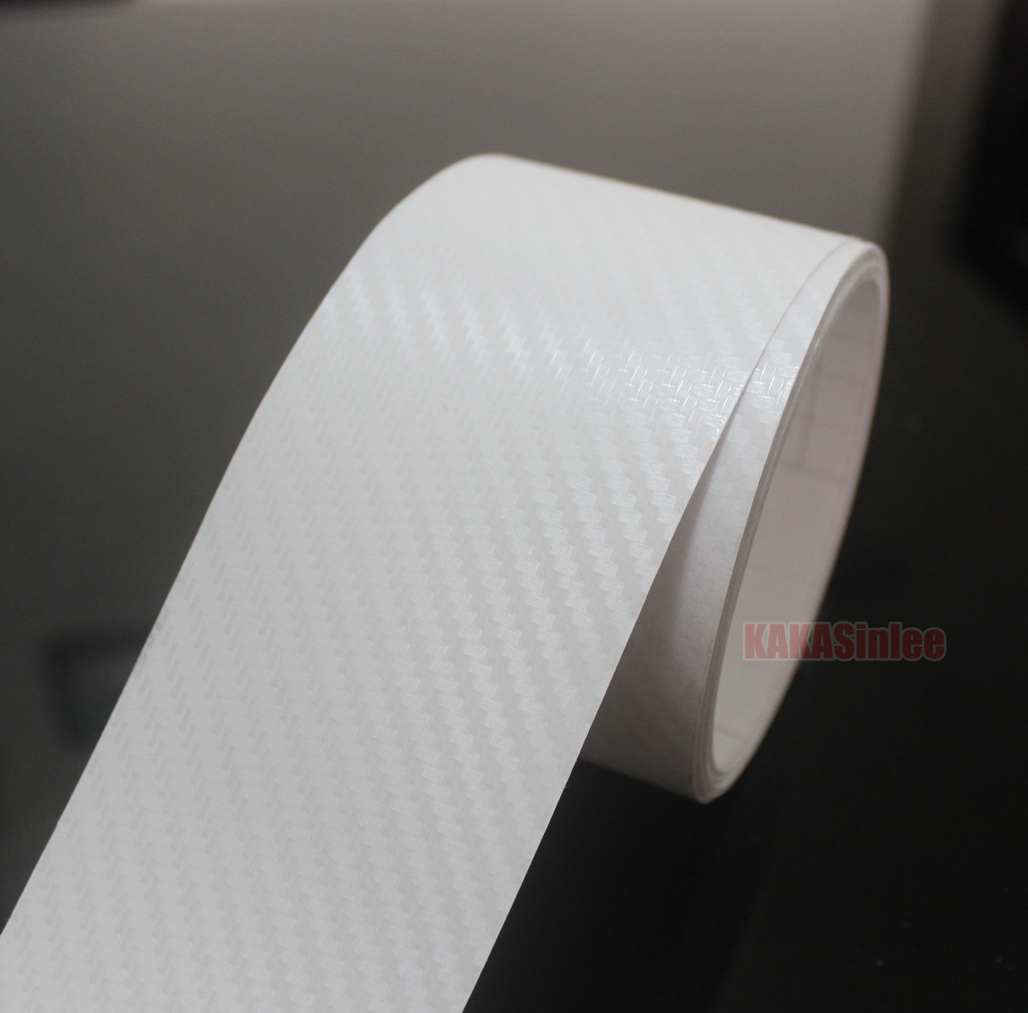 Adhesive Tape Vehicle 3D White Texture Carbon Fiber Vinyl Wrap Sticker