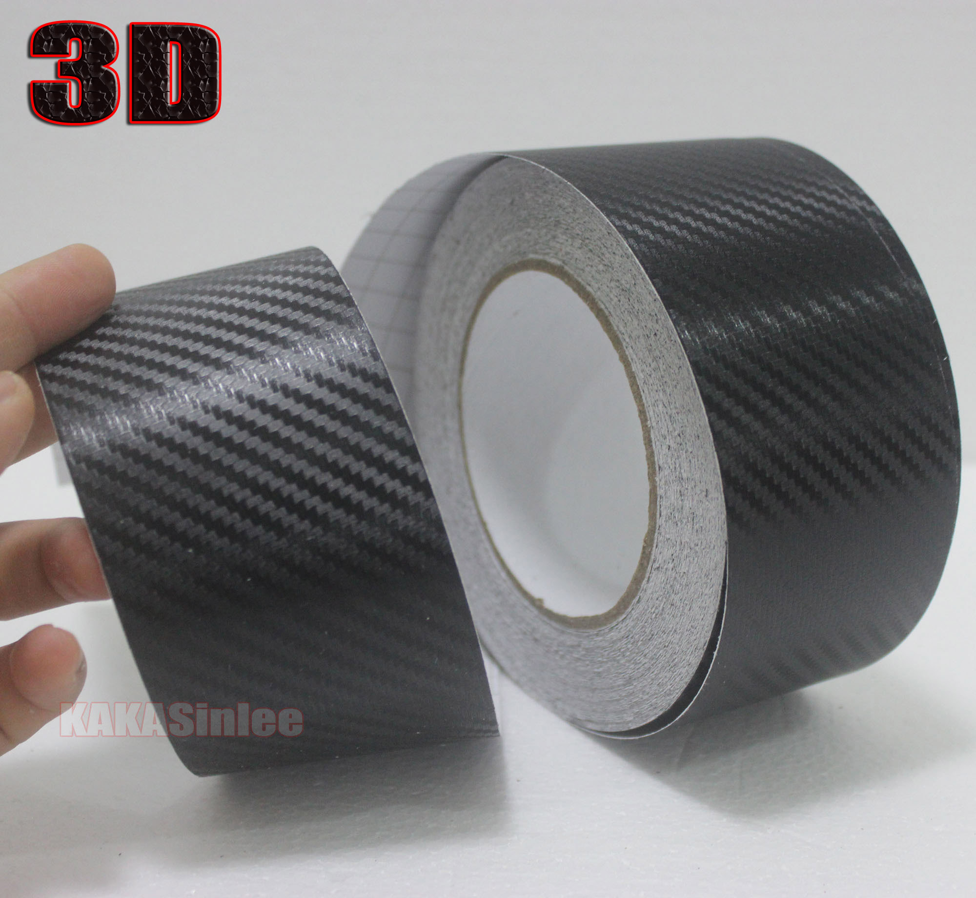 DIY 2D 3D 4D 5D Glossy Texture Carbon Fiber Vinyl Tape Wrap Sticker ...
