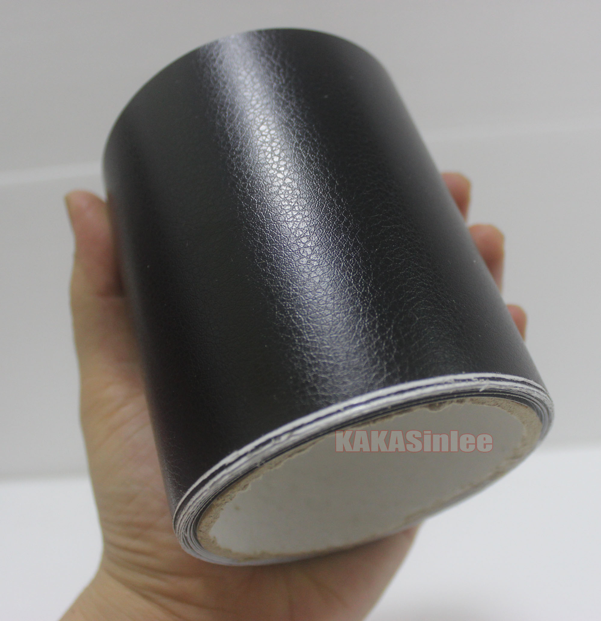 Black Car Interior Leather Grain Texture Film Vinyl Wrap Sticker 3M x 1.5M  - AB