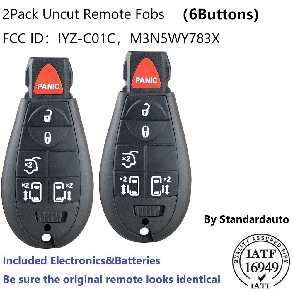 2 For 20082014 Dodge Grand Caravan Chrysler Keyless Entry Remote Van