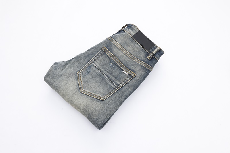 Men's Ripped Elastic Slim fit Jeans, Retro Classic High Quality
