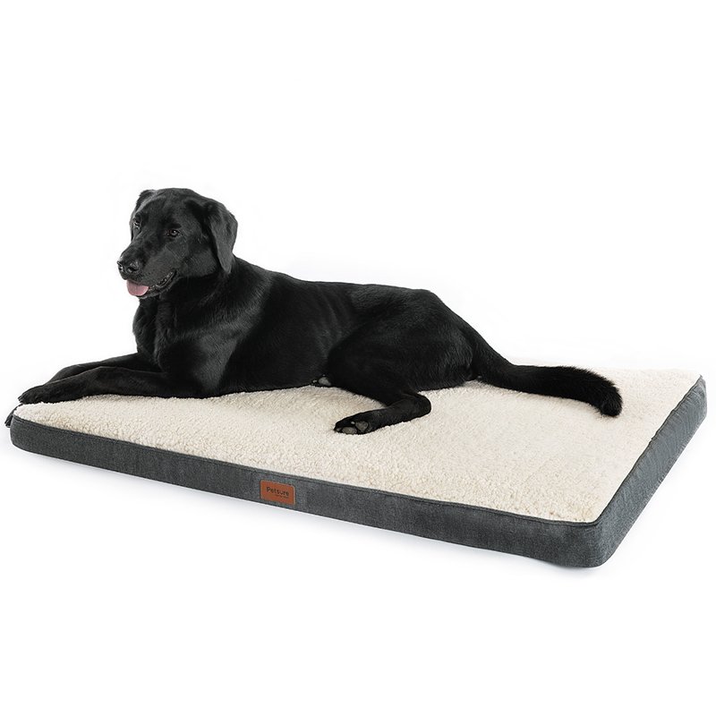 Bedsure Orthopedic Dog Bed Mattress Washable Dog Cushion Mat Grey Pet