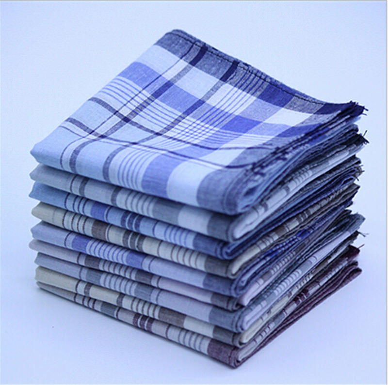 High Quality Mens Pure Cotton Vintage Pocket 38x38 Square Handkerchief