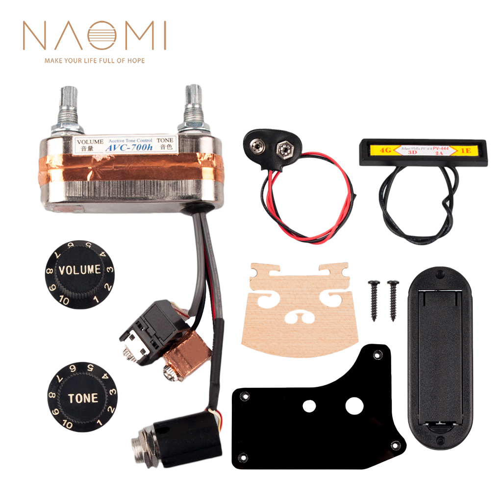 4/4 Electric Violin Bridge Pickup Preamp System SET 4/4 Violin Set Kit
