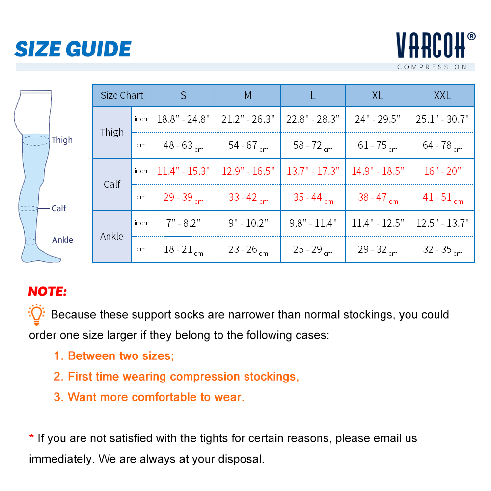 Women Men Compression Stockings Medical Varicose Veins Edema Gradient ...