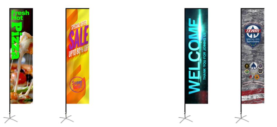Anley Custom Rectangle Feather Flags Swooper Advertising Banners Flags ...