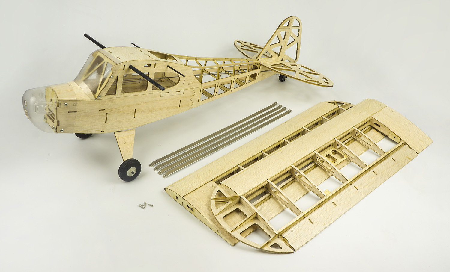 2019 Upgrade Balsa Wood Airplane 1.2M J3 Cub Electric Model Kit for ...