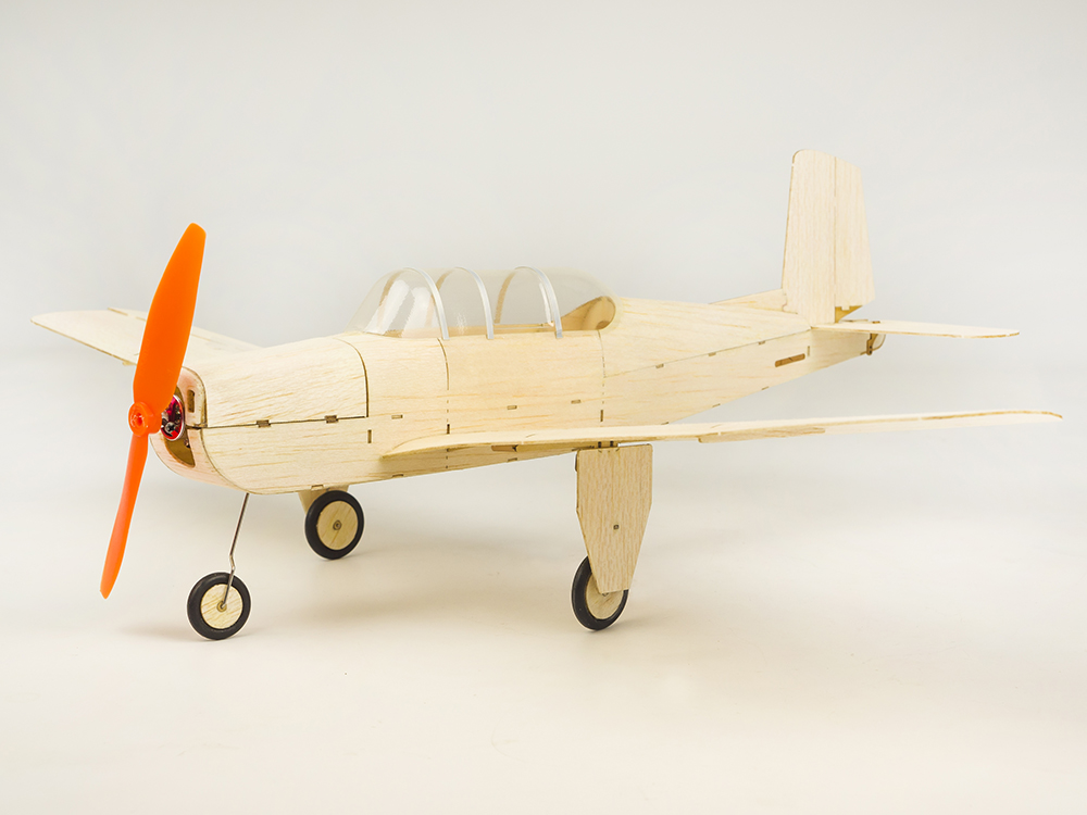 Micro Indoor Balsa Slow Flyer 470mm Beechcraft T-34 RC Balsa wood ...