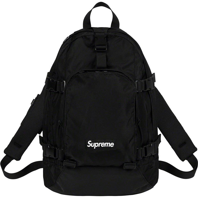 100 Authentic Supreme 19FW 47Th Backpack Box Logo School Bag Shoulders