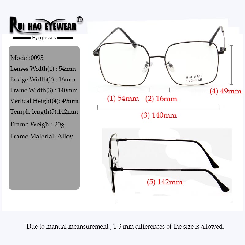 Glasses Eyewear Optical Eyeglasses Alloyed Fullrim Frame Spectacle RX ...