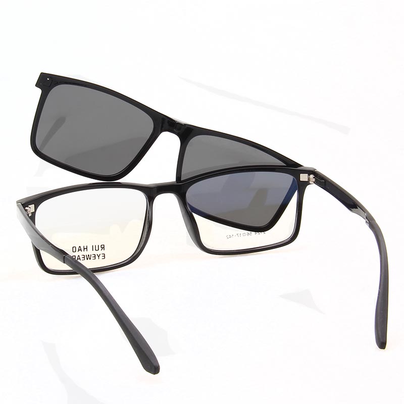 Designer Polarized Magnetic Sunglasses Clipon Sun Glasses TR90 Frame ...