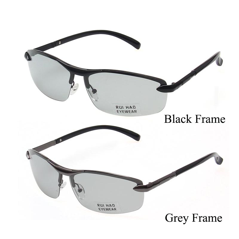 Fashion Photochromic Polarized Sunglasses Glasses Eyewear Alloy Frame ...