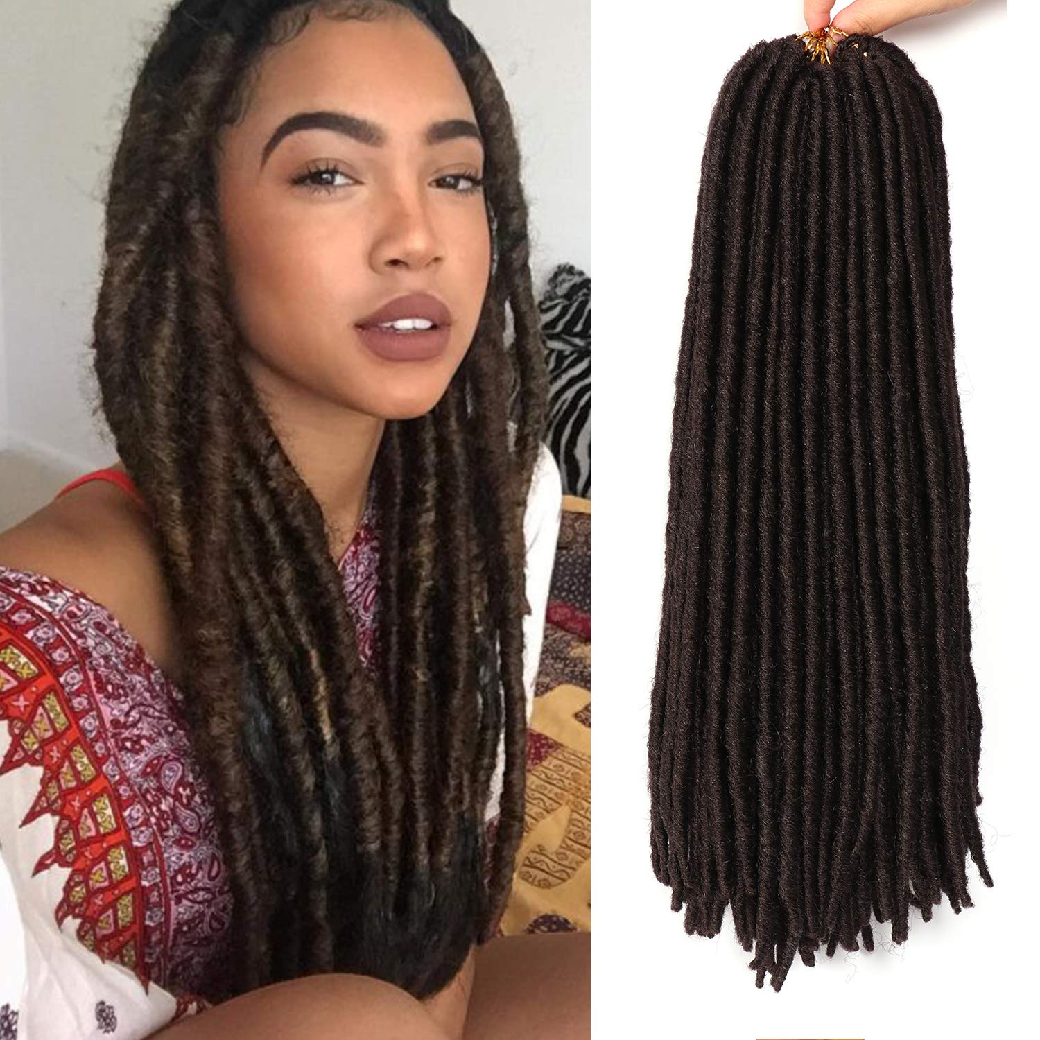 Goddess Faux Locs Afro Crochet Braids Dreadlocks Synthetic Hair | My ...