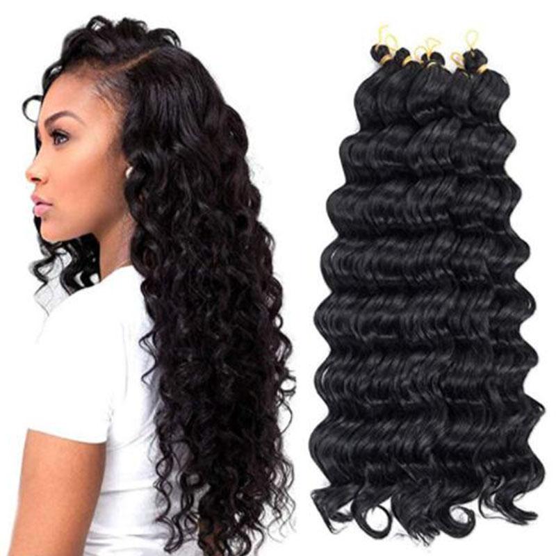 2019 Hot Deep Wave Black Ombre Black Brown Bug Blonde 1 20 80g Synthetic Crochet Braids Bulk Braiding Hair For Women From Zxdbeautyhair 16 09