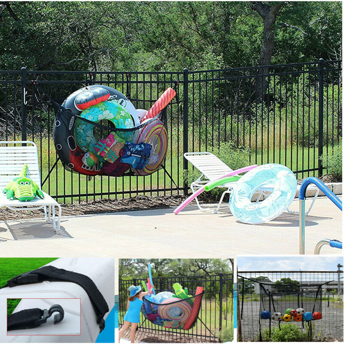 large pool toy storage net