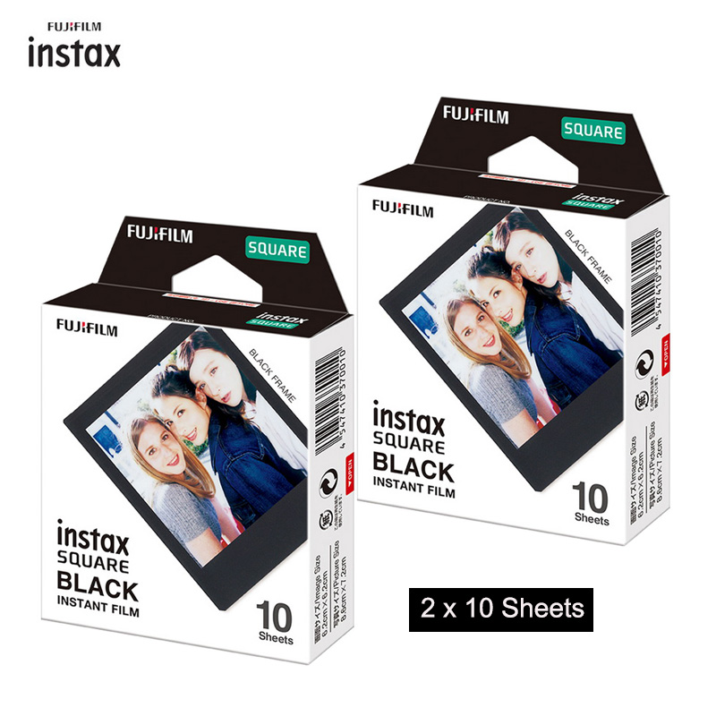 20 Sheets Fujifilm Instax Square SQ6 SQ10 SP-3 Film Black