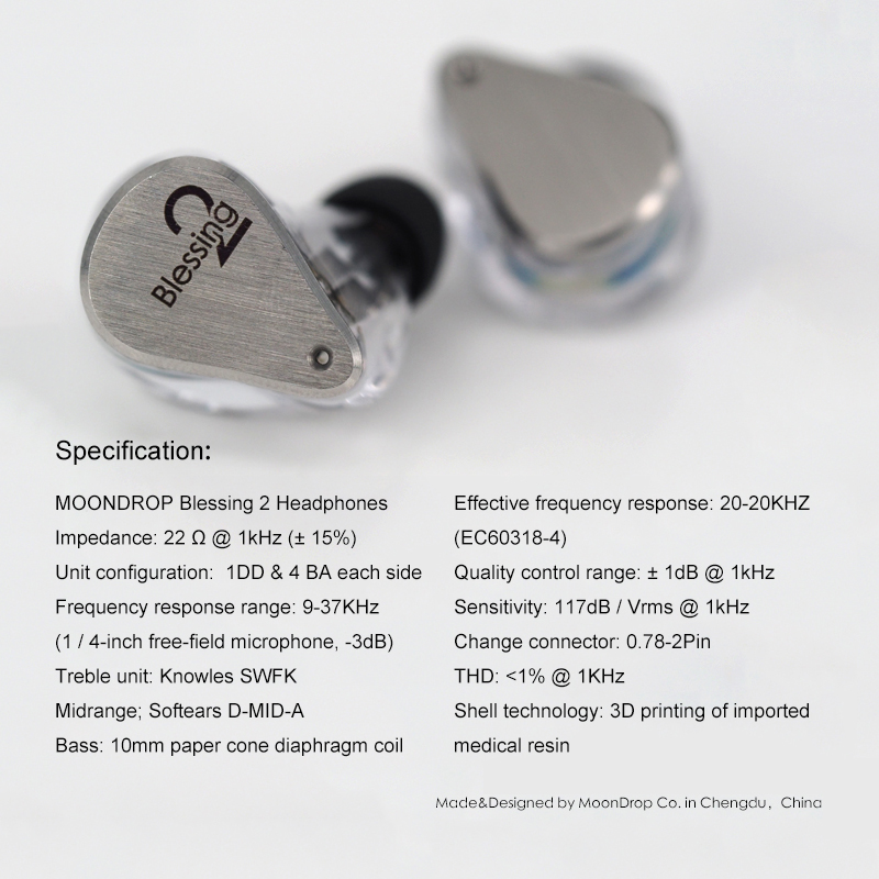 MOONDROP BLESSING 2 1DD+4BA In-Ear Headphone