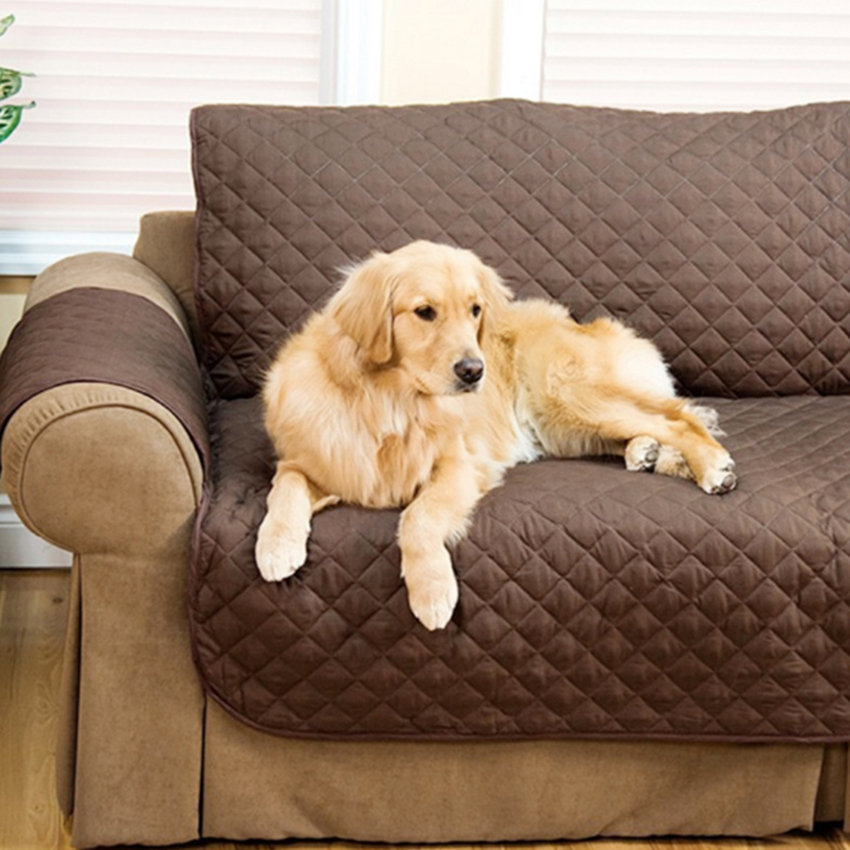 Waterproof Quilted Sofa Covers for Dogs Pets Kids Anti-Slip Couch Recliner Slipcovers 1/2/3 Seater3