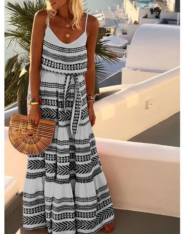 US$ 32.99 - Summer Boho Plus Size V Neck Gallus Maxi Dress - www ...