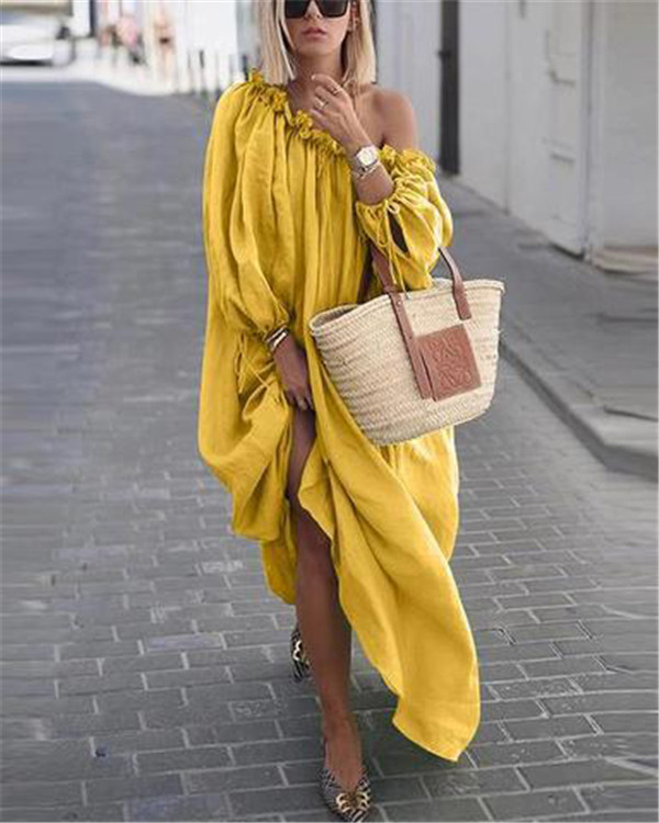 US$ 34.99 - One Shoulder Street Elegant Women Fashion Maxi Dresses ...