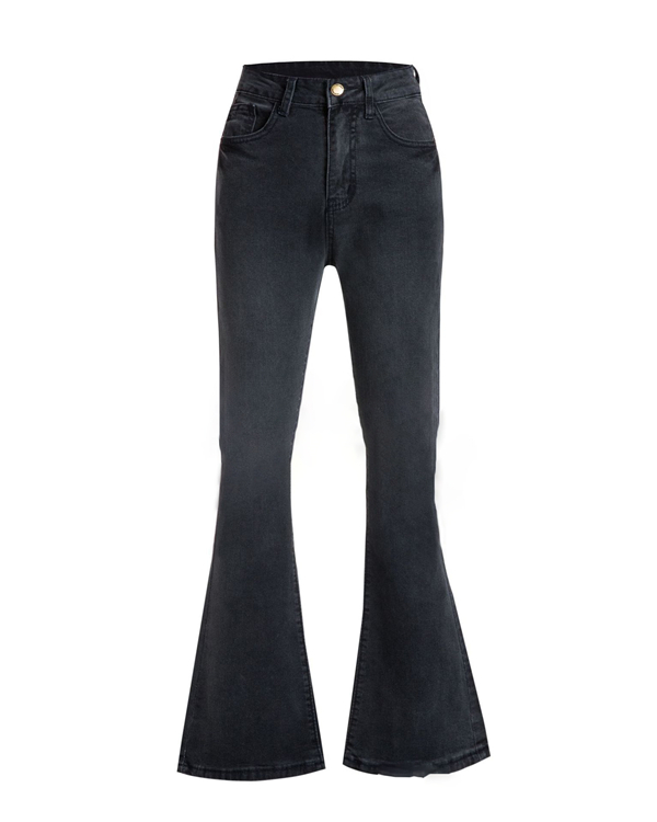 US$ 37.99 - Women's Vintage Solid Bell-Bottoms Slim Denim Wear Pants ...