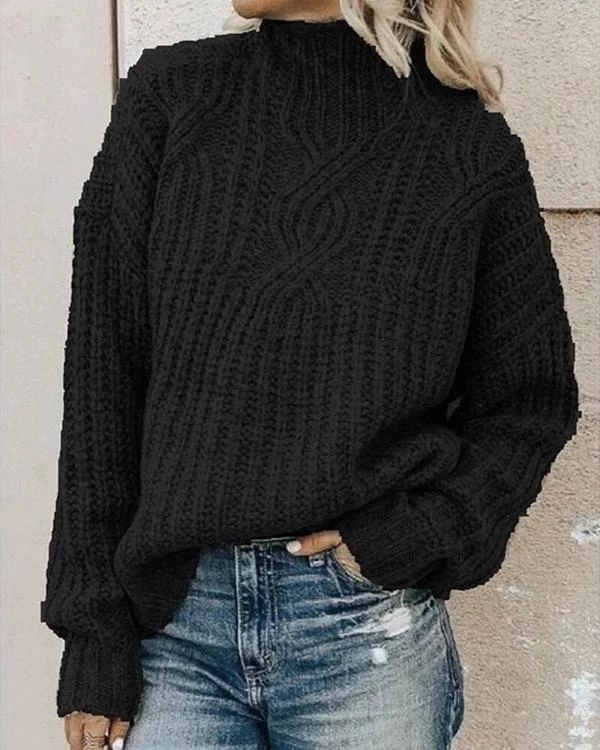 US$ 39.99 - Casual Plus Size Turtleneck Sweater Pullover - www ...