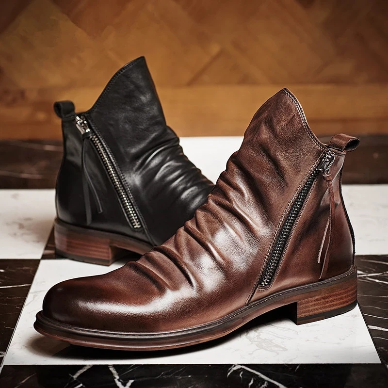 US$ 79.60 - Original Design Leather Retro Boots - www.fashionvoly.com