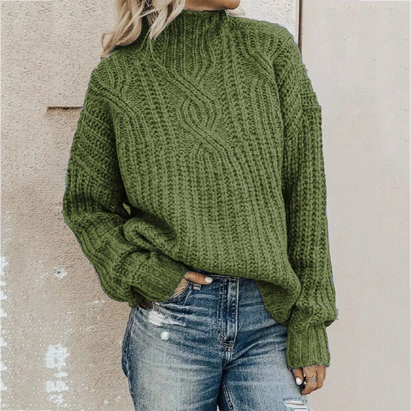 US$ 39.99 - Casual Plus Size Turtleneck Sweater Pullover - www.narachic.com
