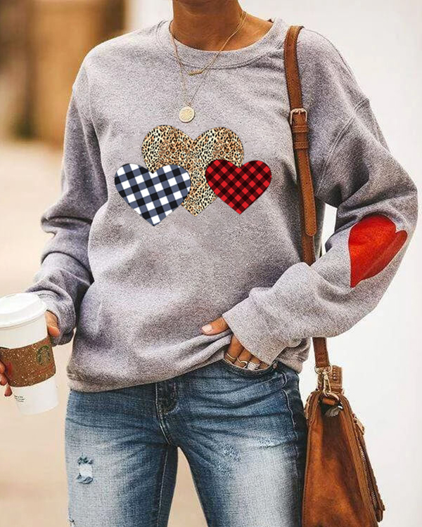 US$ 31.95 - Cotton Love Heart Sweateshirts - www.narachic.com