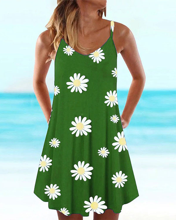 US$ 28.99 - Women Floral Beach Mini Dress - www.narachic.com