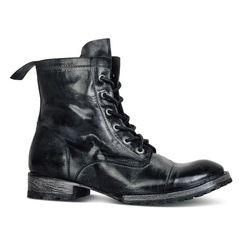 US$ 83.78 - Men's Vintage Genuine Leather Lace Up Boots - www.fashionvoly.com