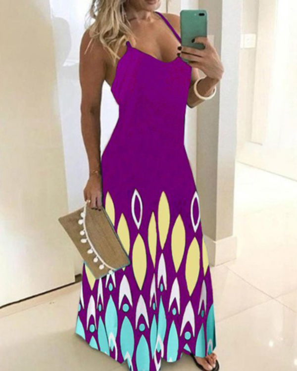 US$ 25.88 - Women's Plus Size Sexy Maxi Printed Dress - www.narachic.com