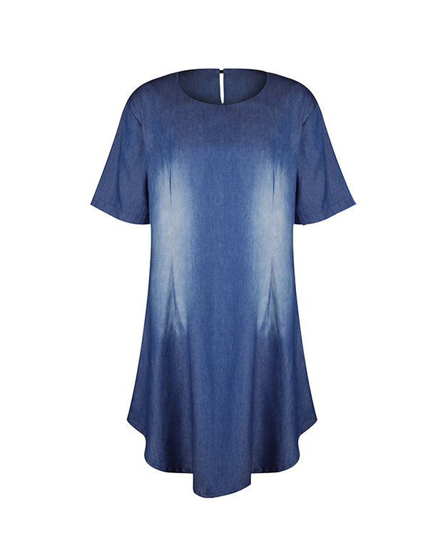 US$ 35.99 - Women's Denim Dress Knee Length Dress - www.tangdress.com
